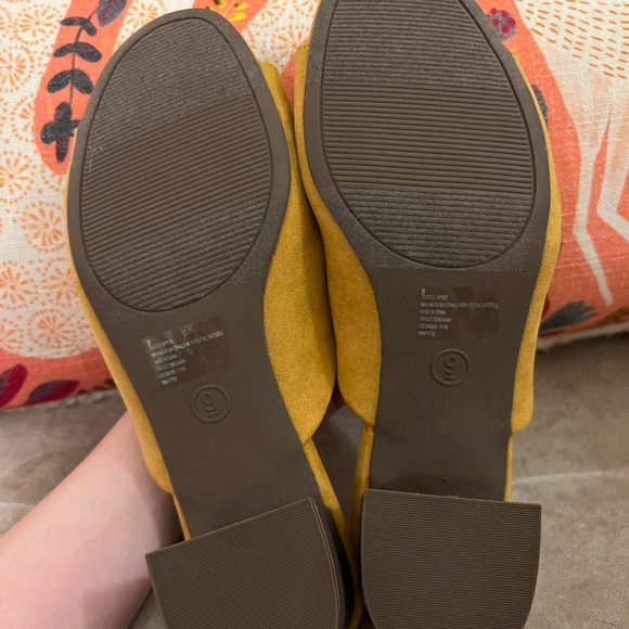 Universal Thread mustard yellow mules. Worn one time. - Picture 3 of 3
